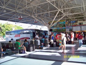 Inside the bus terminal