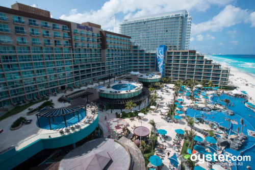 Hard Rock Hotel Cancun upper level pools