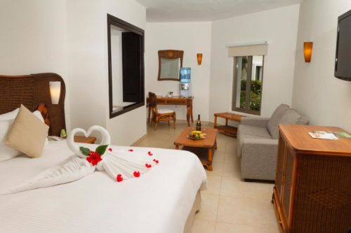 Sandos Caracol Eco Resort and Spa guest room with Jacuzzi