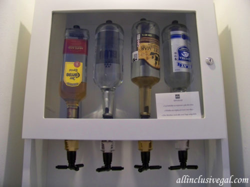 Hotel Riu Dunamar in-room liquor dispenser