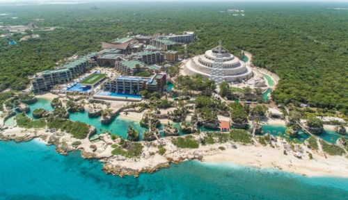 Hotel Xcaret Mexico aerial view