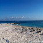 Beach by the volleyball net