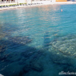 Water by the pier--bring water shoes for the occasional rock