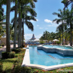 Looking towards the pools and beach