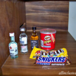 In-room liquor and snacks