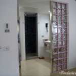 Bathroom is open to the rest of the room