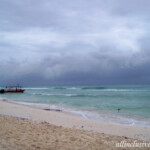 Looking north along the beach