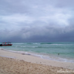 Looking north along the beach