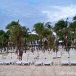 Looking back at the resort Riu Playacar beach