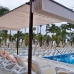 Shade canopy Riu Playacar poolside shade