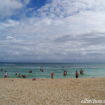 Swimming at the resort