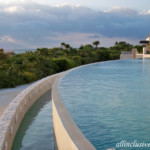 Dreams Playa Mujeres beachfront infinity pool edge and view