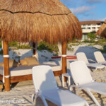 Beach Bali bed for Preferred Club guests Dreams Playa Mujeres beach Bali bed