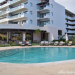 One of the main pool's entries Dreams Playa Mujeres main pool entry