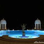 Quiet pool at night