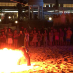 Beach fire show