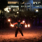 Beach fire show