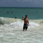 Enjoying the beach and ocean