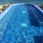 Part of the rooftop pool Hotel Xcaret Mexico rooftop pool