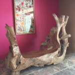 Lobby hallway art pieces Hotel Xcaret Mexico lobby hallway artwork