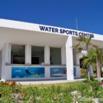 Beachfront water sports center by the water park
