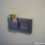 Put any card in the slot by the door to keep your lights on.