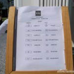 The towel hut has a list of pool temps