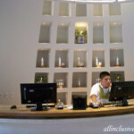 Spa check-in desk Hotel Xcaret Mexico spa check-in desk