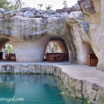Las Cuevas restaurant entrance Hotel Xcaret Mexico Las Cuevas restaurant