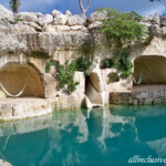 Lagoon hammocks Hotel Xcaret Mexico lagoon hammocks