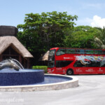 The red, double decker buses are a popular way to travel around this mega-resort. Barcelo Maya Grand bus transportation