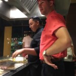 Teppenyaki show table guests! At Tokyo restaurant Barcelo Maya Palace Tokyo restaurant