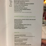 Caribe's La Trattoria restaurant menu Barcelo Maya Caribe La Trattoria menu