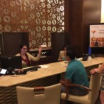 Caribe's Premium Lounge check-in desk Barcelo Maya Caribe Premium Lounge check-in