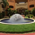 Interior walkways of Palace guest room buildings Barcelo Maya Palace