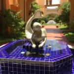 Guest room building interior walkways at the Palace Barcelo Maya Palace walkways