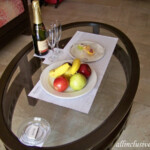 Caribe swim-up suite sitting room area Barcelo Maya Caribe swim-up suite sitting room area