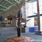Mayan statues by the Maya Mall Barcelo Maya Caribe Maya Mall artwork