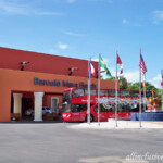Shuttle stop at the Beach resort entrance Barcelo Maya Beach shuttle stop