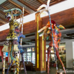 Statues at the Beach resort lobby Barcelo Maya Beach lobby statues
