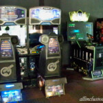 Video games inside Strikers sports bar Barcelo Maya Caribe sports bar video games
