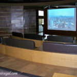 Viewing room screen at Strikers sports bar Barcelo Maya Caribe viewing room screen at Strikers