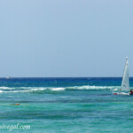 View from the Tropical resort beach Barcelo Maya Tropical ocean view