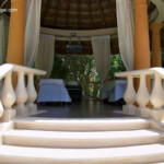 Get a massage at the Palace adults-only pool Barcelo Maya Palace massage tables at the adults-only pool