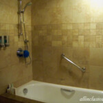 Jr. Suites have a separate tub and adjoining shower area Barcelo Maya Palace Jr. Suite bathroom