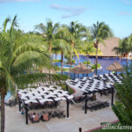 Balcony view from our Premium Jr. Suite in the Oaxaca building Barcelo Maya Palace Premium Jr. Suite balcony view