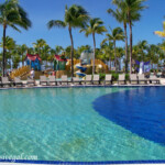 One of two gradual entries at the Palace pool Barcelo Maya Palace gradual pool entry