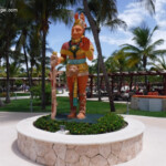 Caribe beachfront statue Barcelo Maya Caribe beachfront statue