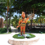 Beach resort beachfront statue Barcelo Maya Beach statue