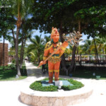 Beach resort beachfront statue Barcelo Maya Beach statue